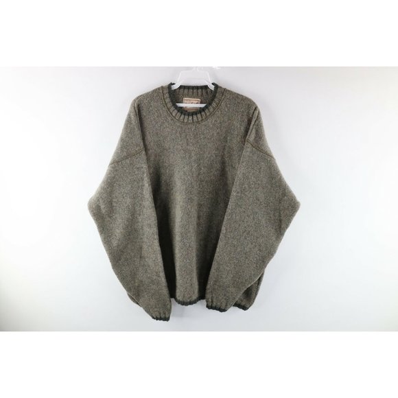 Woolrich Other - Vintage 90s Woolrich Mens Large Wool Knit Crewneck Dad Sweater Heather Green USA
